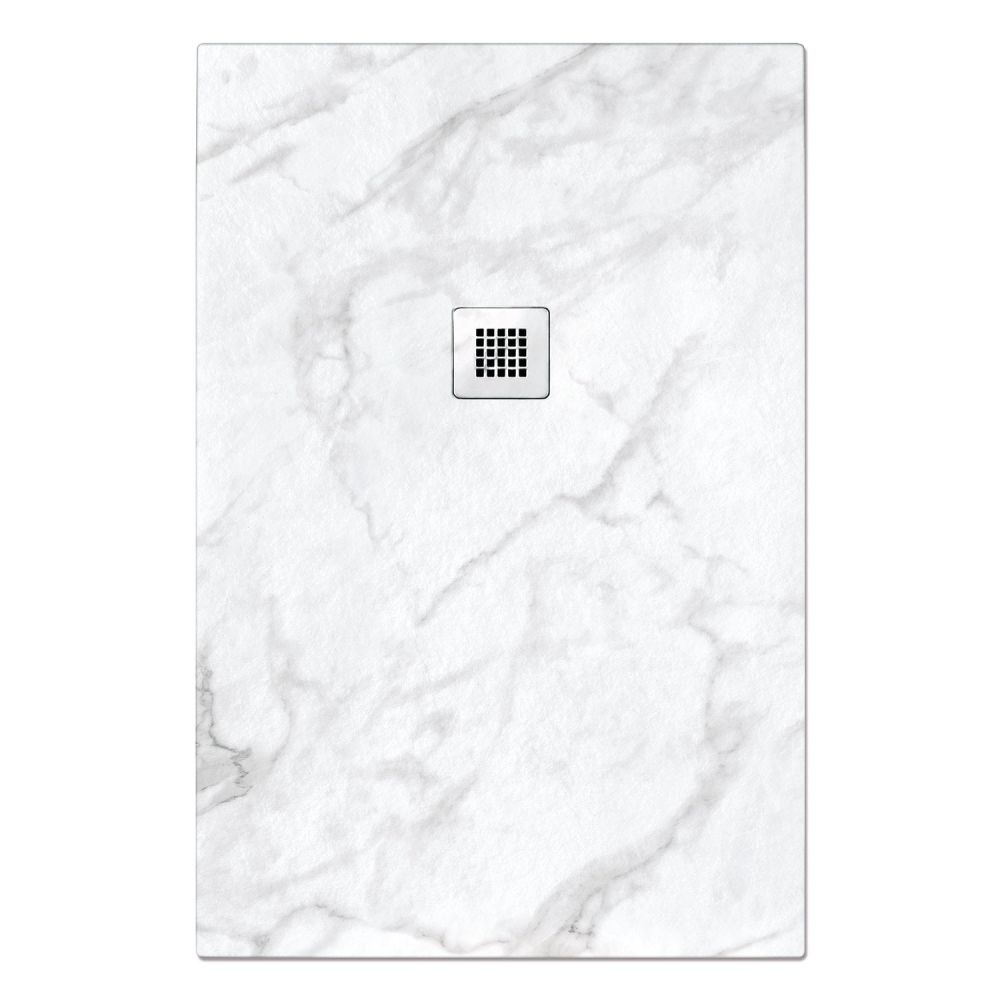 Peoria Arabesco White Marble Shower Tray 1500x900mm