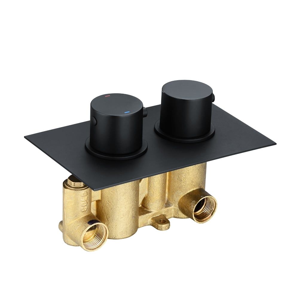 Zena Single Outlet Round Concealed Valve – Matt Black