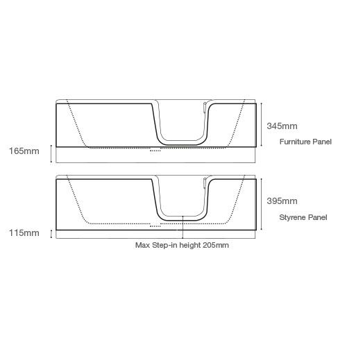 Truro Accessible Bath 1700 x 800mm