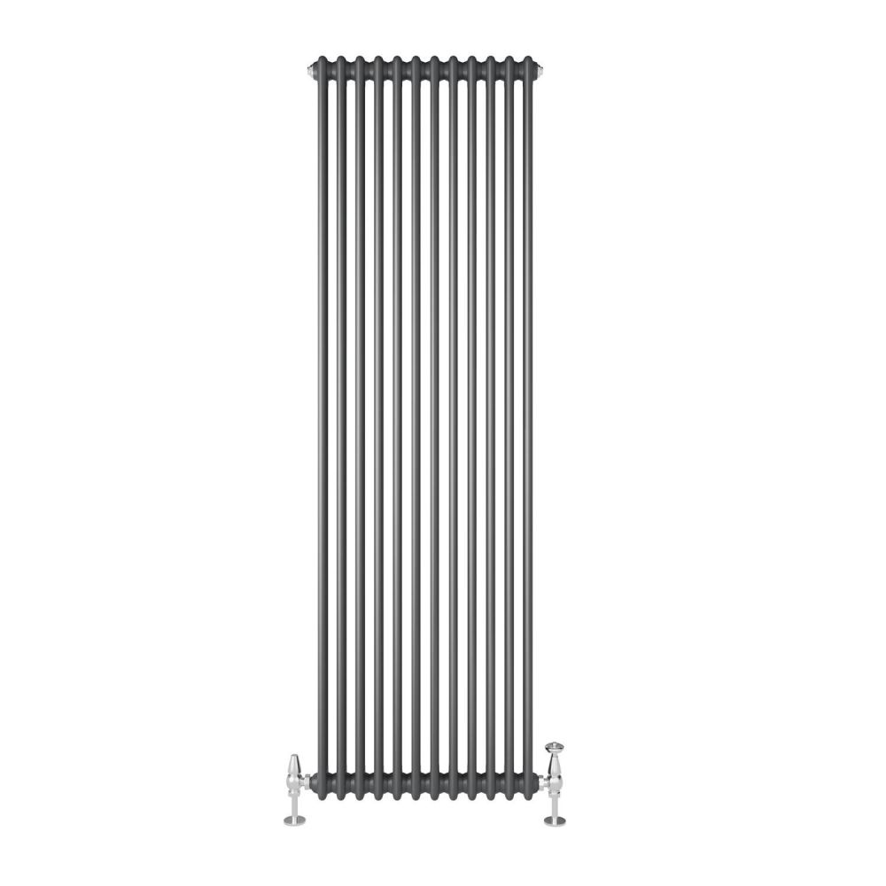 Upton Grey Double Vertical Traditional Column Radiator 1800x560mm