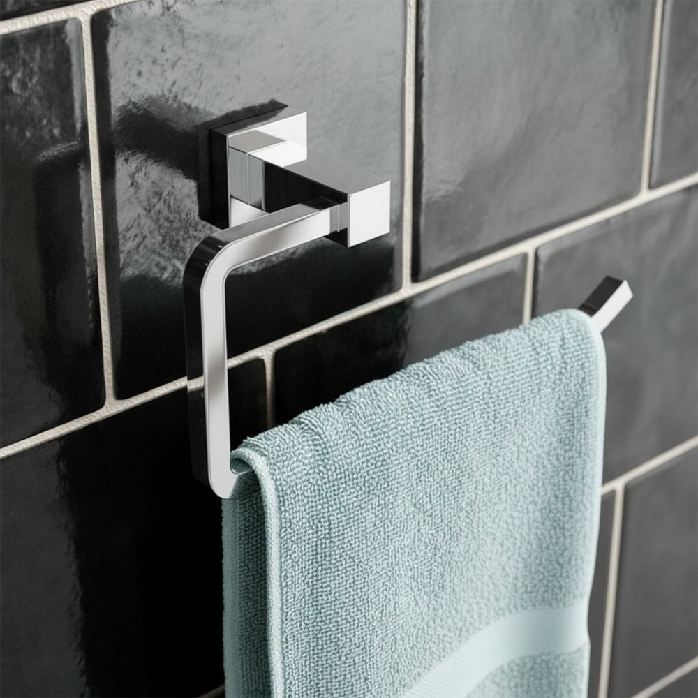 Quad Chrome Towel Ring