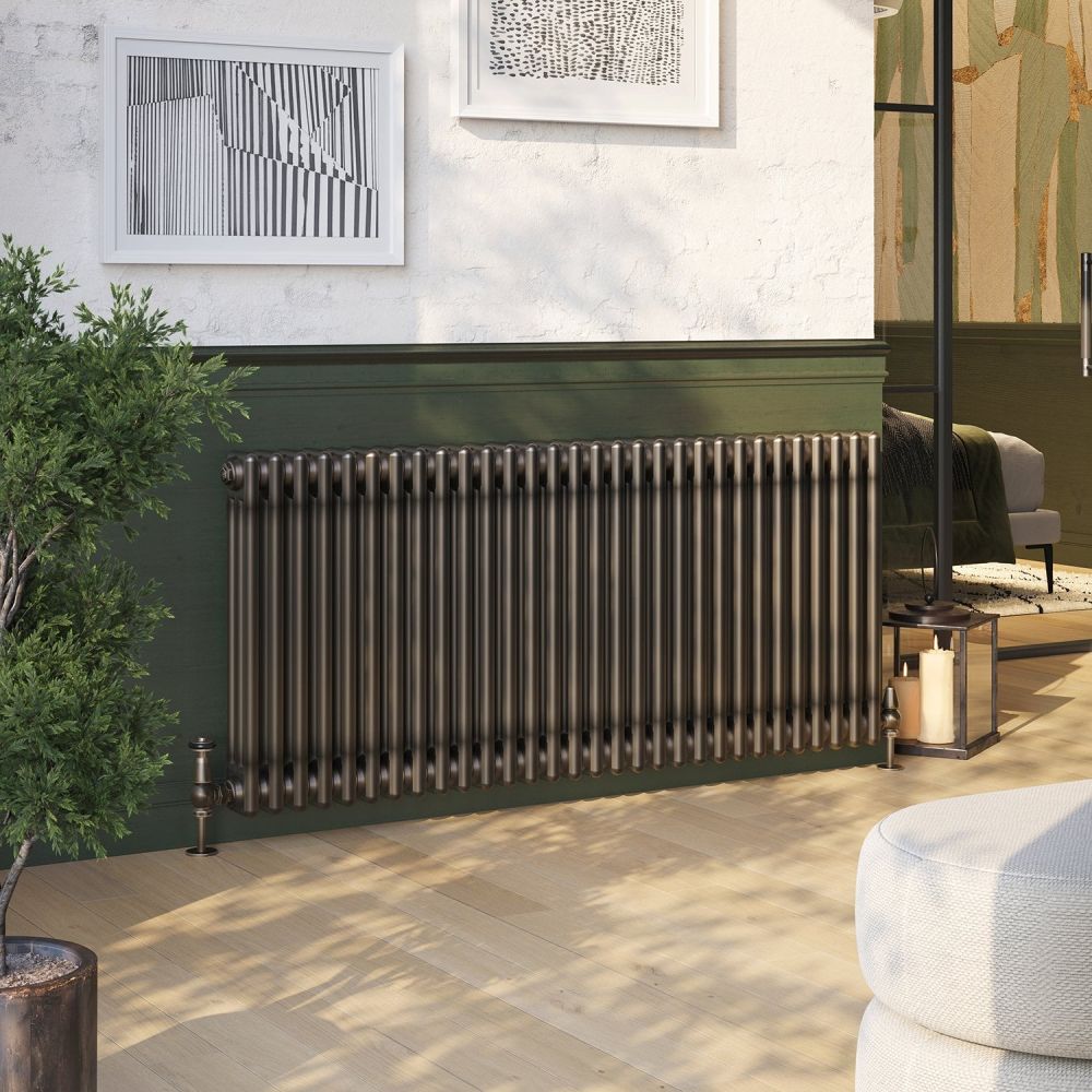 Clement Raw Metal Triple Horizontal Column Radiator - 600x1370mm