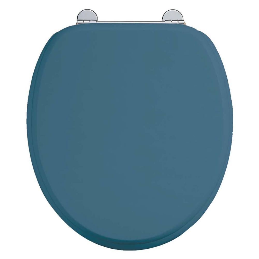 Burlington Alaska Blue Low Level Toilet with Soft Close Toilet Seat