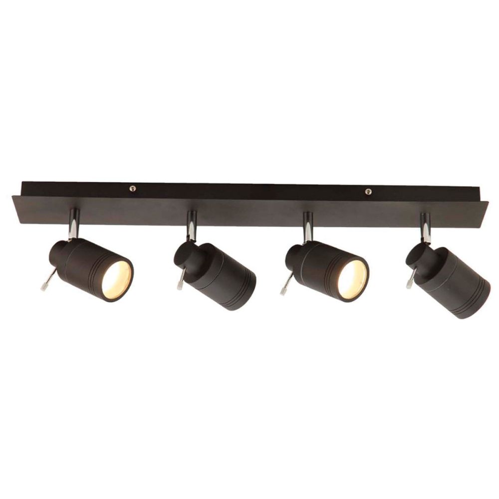 Seattle Matt Black 4 Spotlight Ceiling Plate