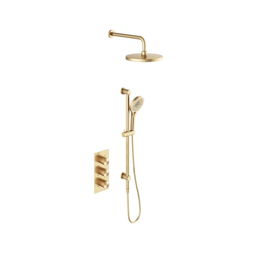 Moray Champagne Gold Concealed Valve Shower Pack
