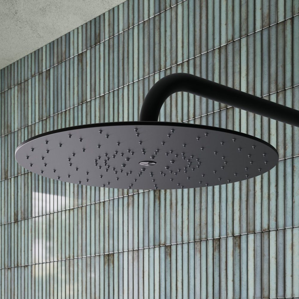 Aqualisa S2 Matt Black Smart Digital Shower Dual Outlet (Slide Rail Kit with Fixed Wall Head) Gravity Pumped