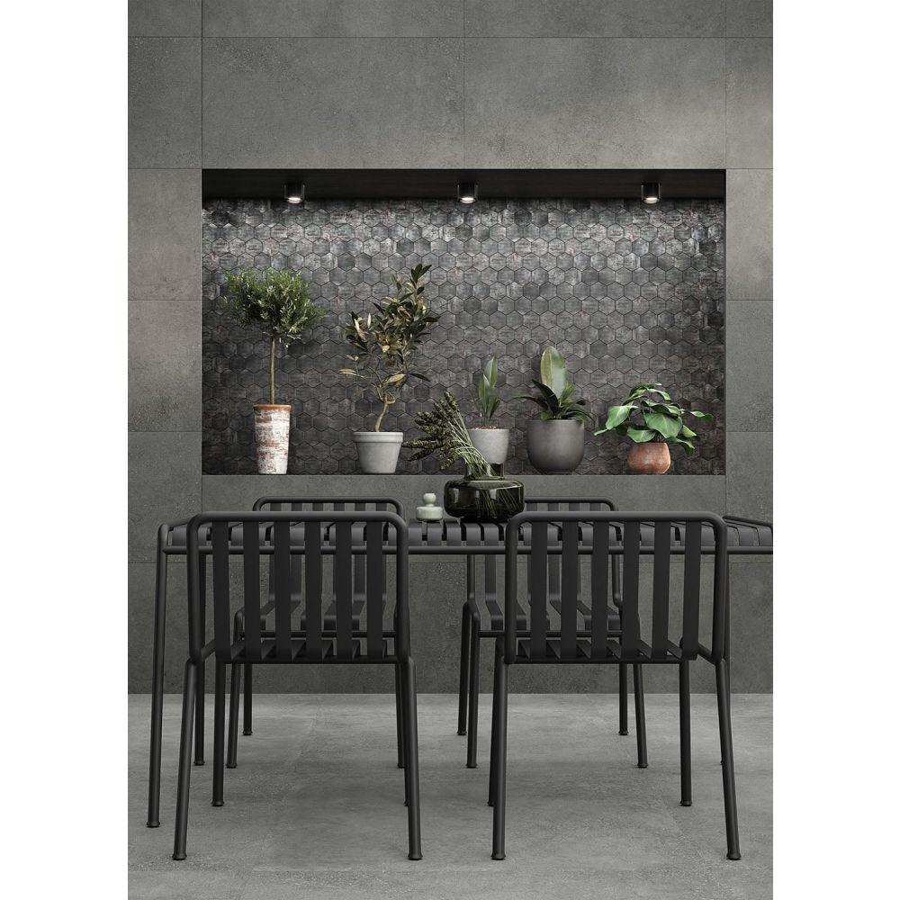 Metallon Hexagon Titanium Mosaic 225x325mm