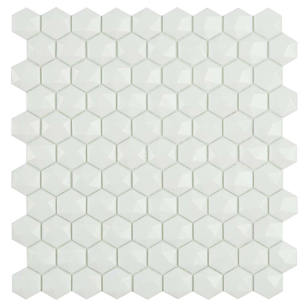 Naple Hexagon Matt White Mosaic 307x317mm