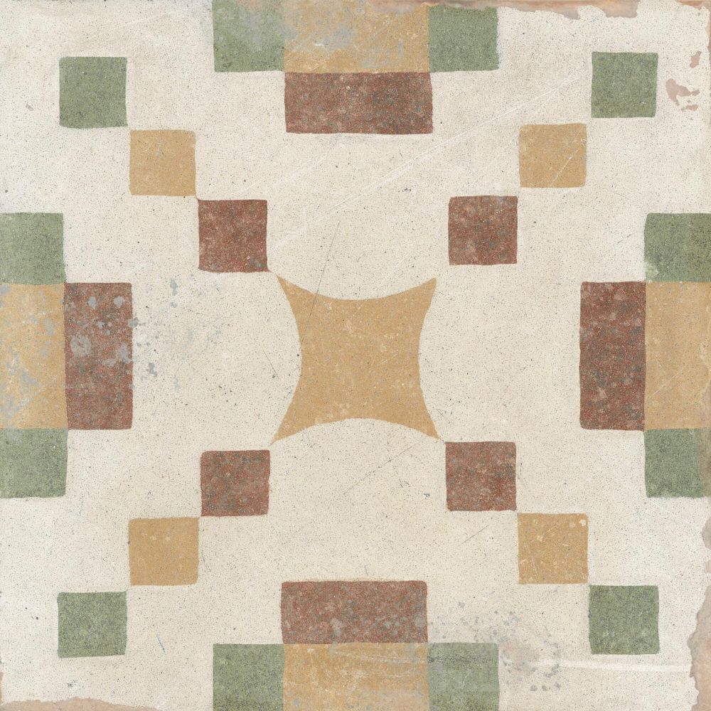 Machu Campanara Matt Porcelain Patterned Tile 223x223mm
