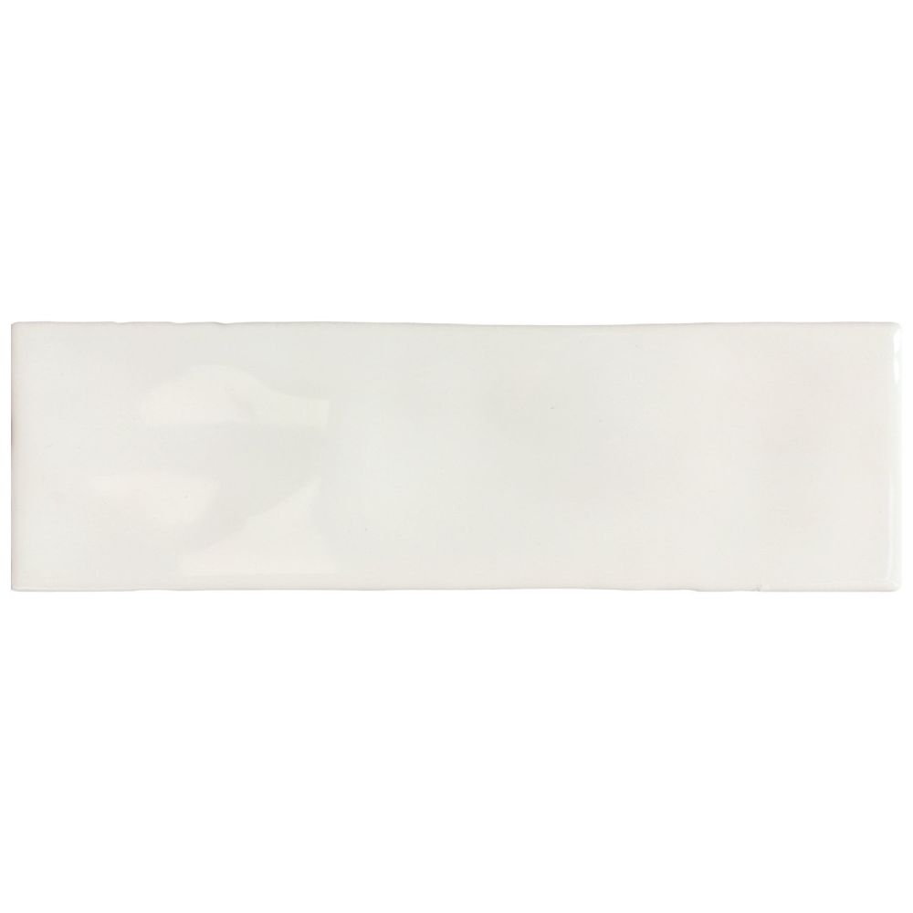 Borneo White Gloss Brick Tile 65x200mm