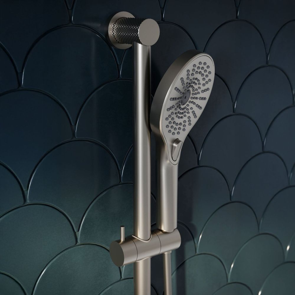 Moray Nickel Concealed Valve Shower Pack Roomset Close up 1