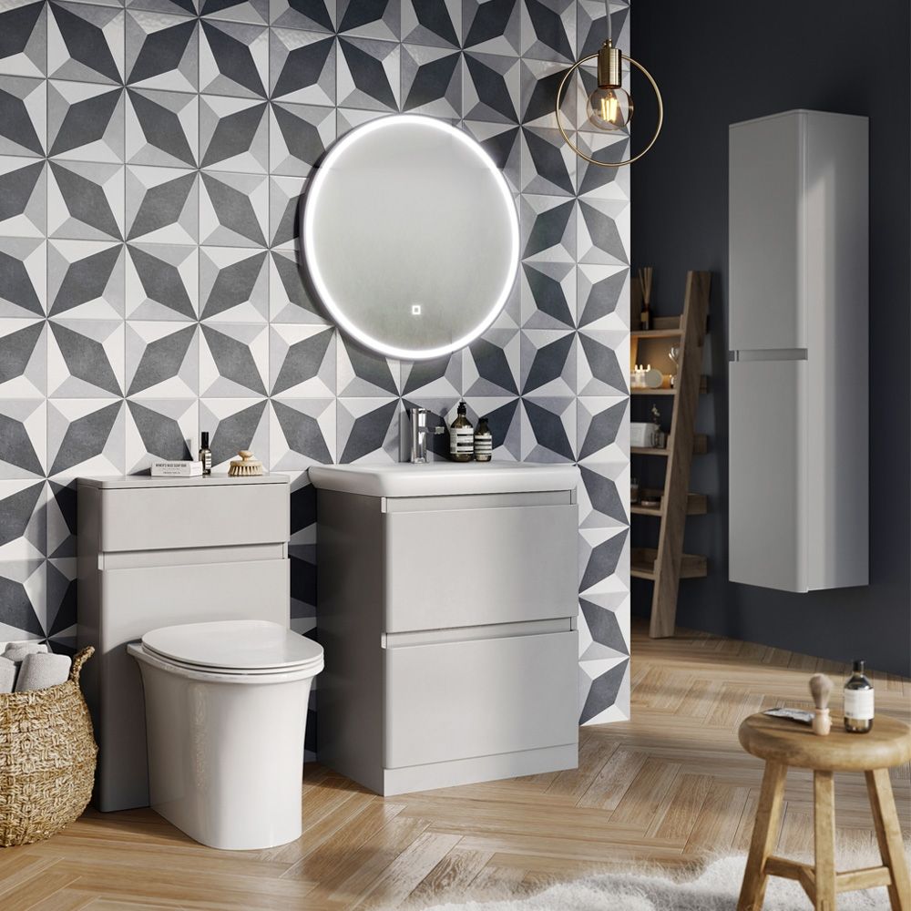 Neon Gloss Light Grey WC Unit