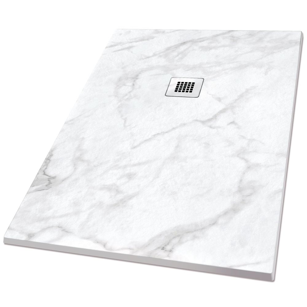 Peoria Arabesco White Marble Shower Tray 1500x900mm