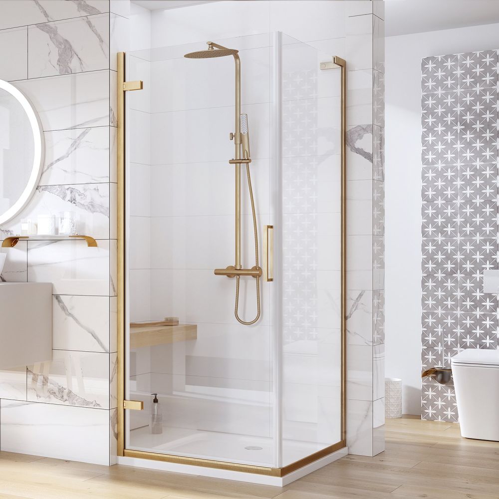 Lanka Brushed Gold Shower Side Panel