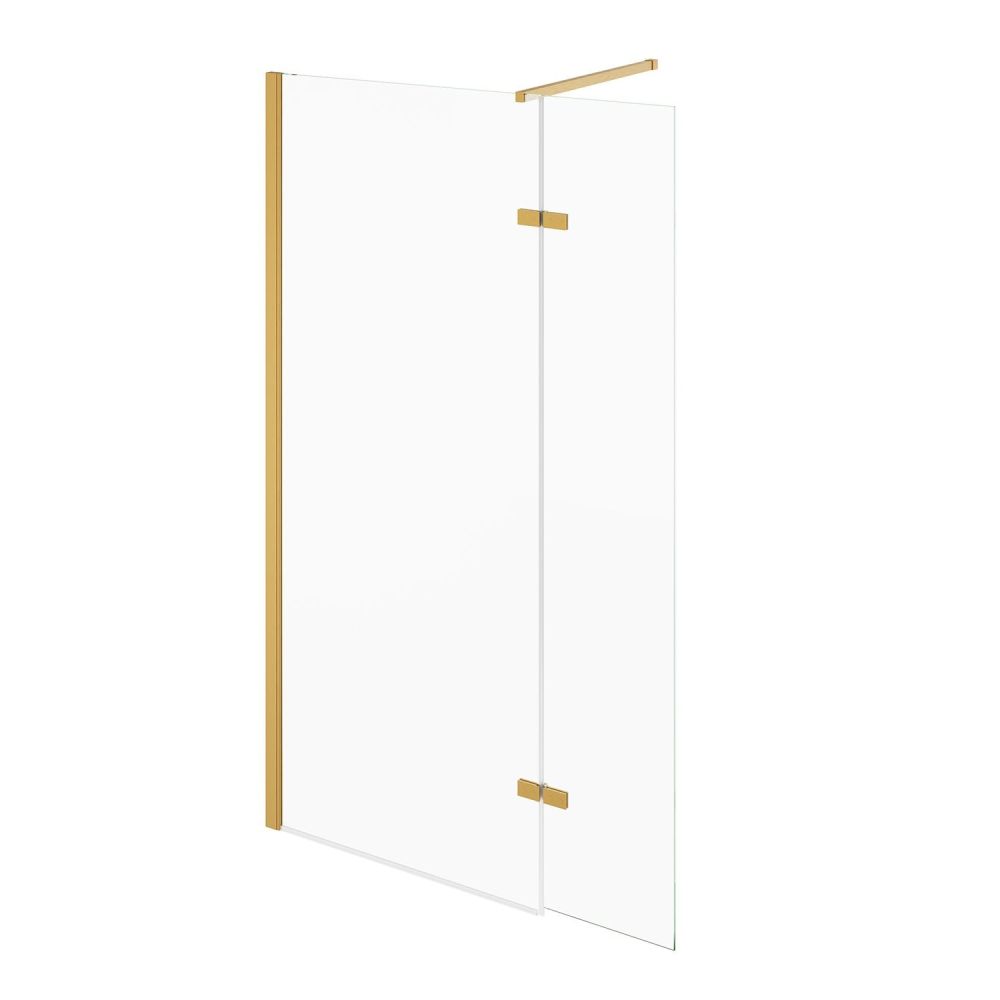 Royle Gold Wetroom Shower Screen with Hinged Panel
