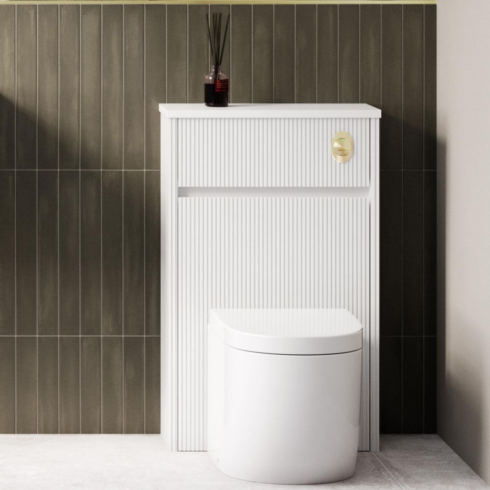 Bryce 500mm Ribbed Matt White WC Unit