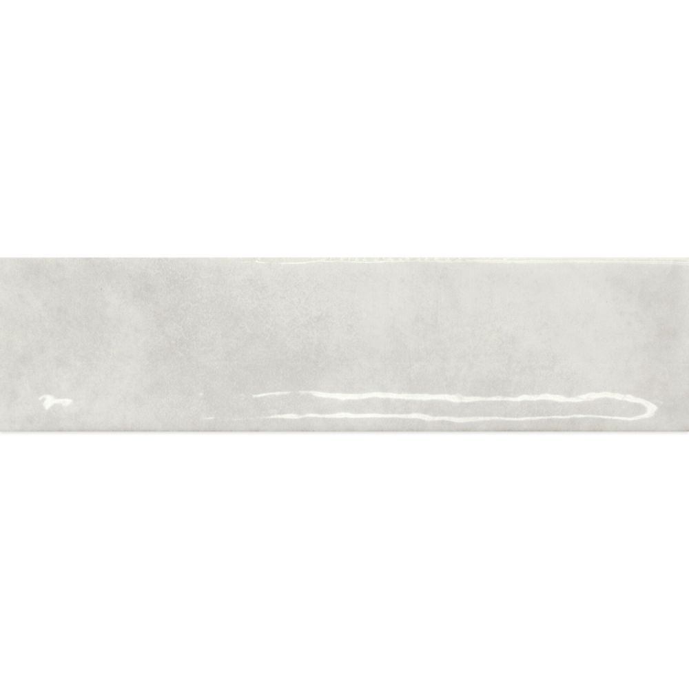 Babylon Silver Gloss Ceramic Brick Tile 246x60mm