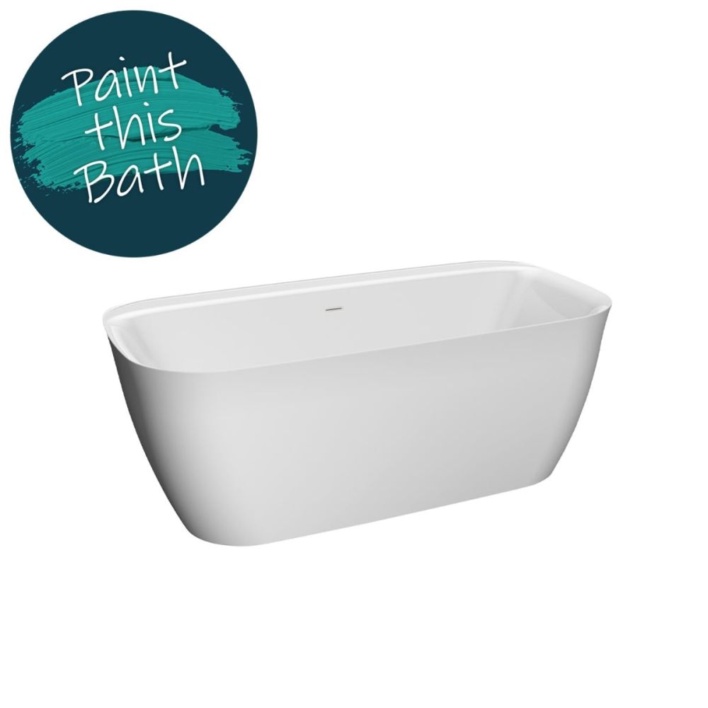 bath painting service available for the Tidal White Freestanding Acrylic Bath 1600x800mm