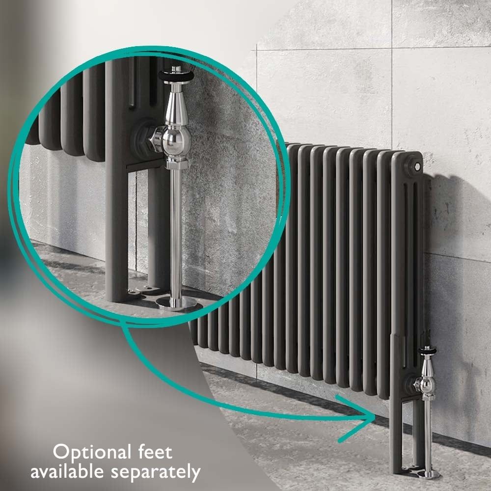 Upton Grey Triple Horizontal Column Radiator 600x1190mm