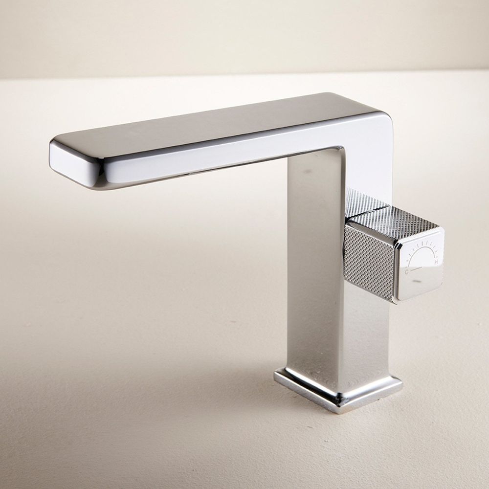 Soft front view of the Flint Chrome Basin Mixer Tap