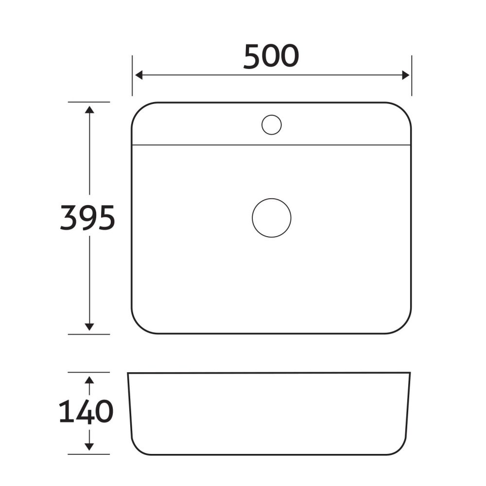 Zue Countertop Ceramic Basin spec