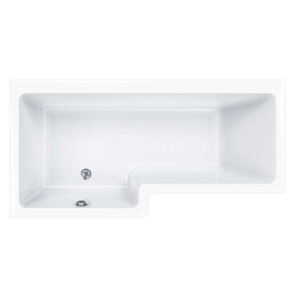 Carron Quantum Left Handed Carronite Shower Bath 1600x700mm