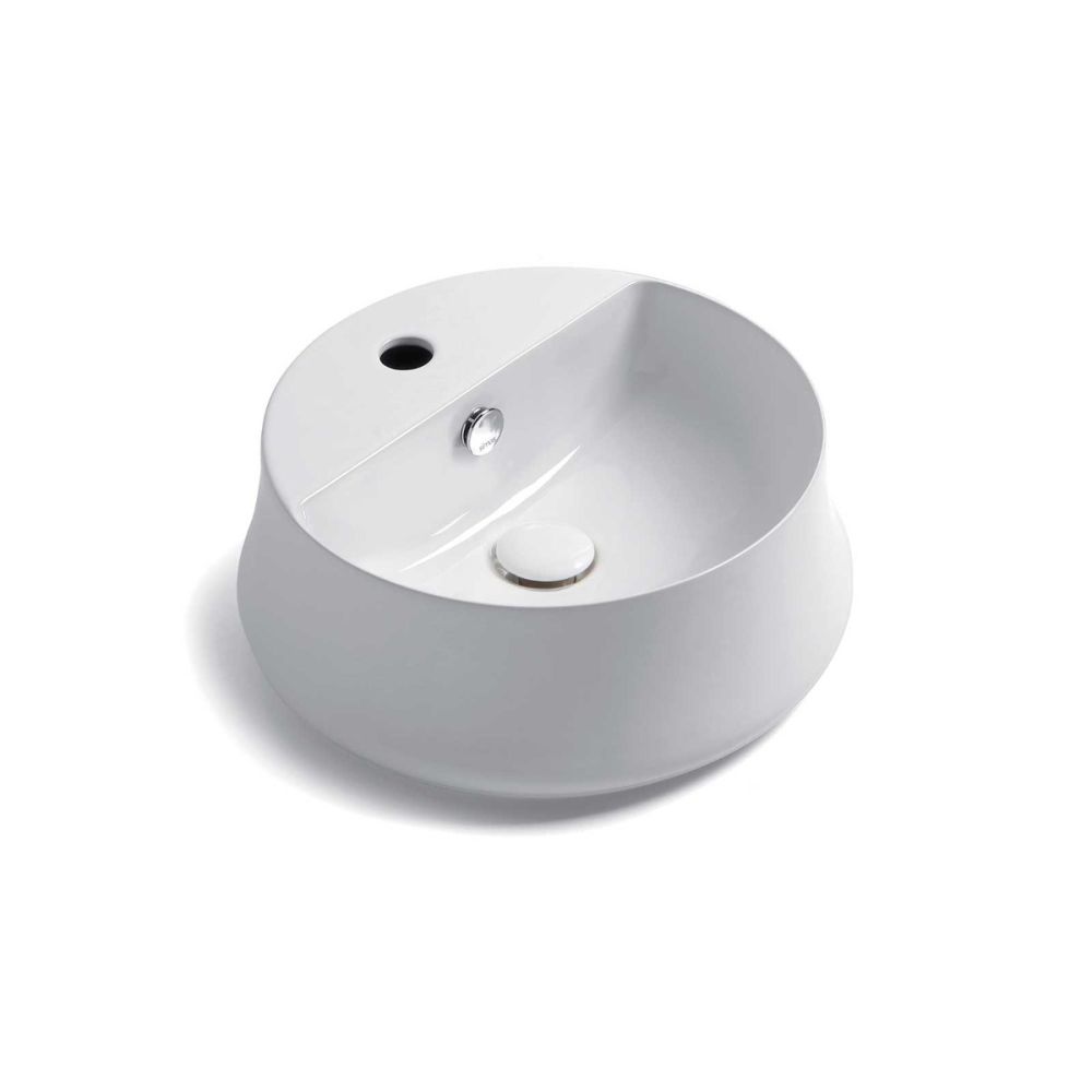 Melfi White Round Countertop Basin