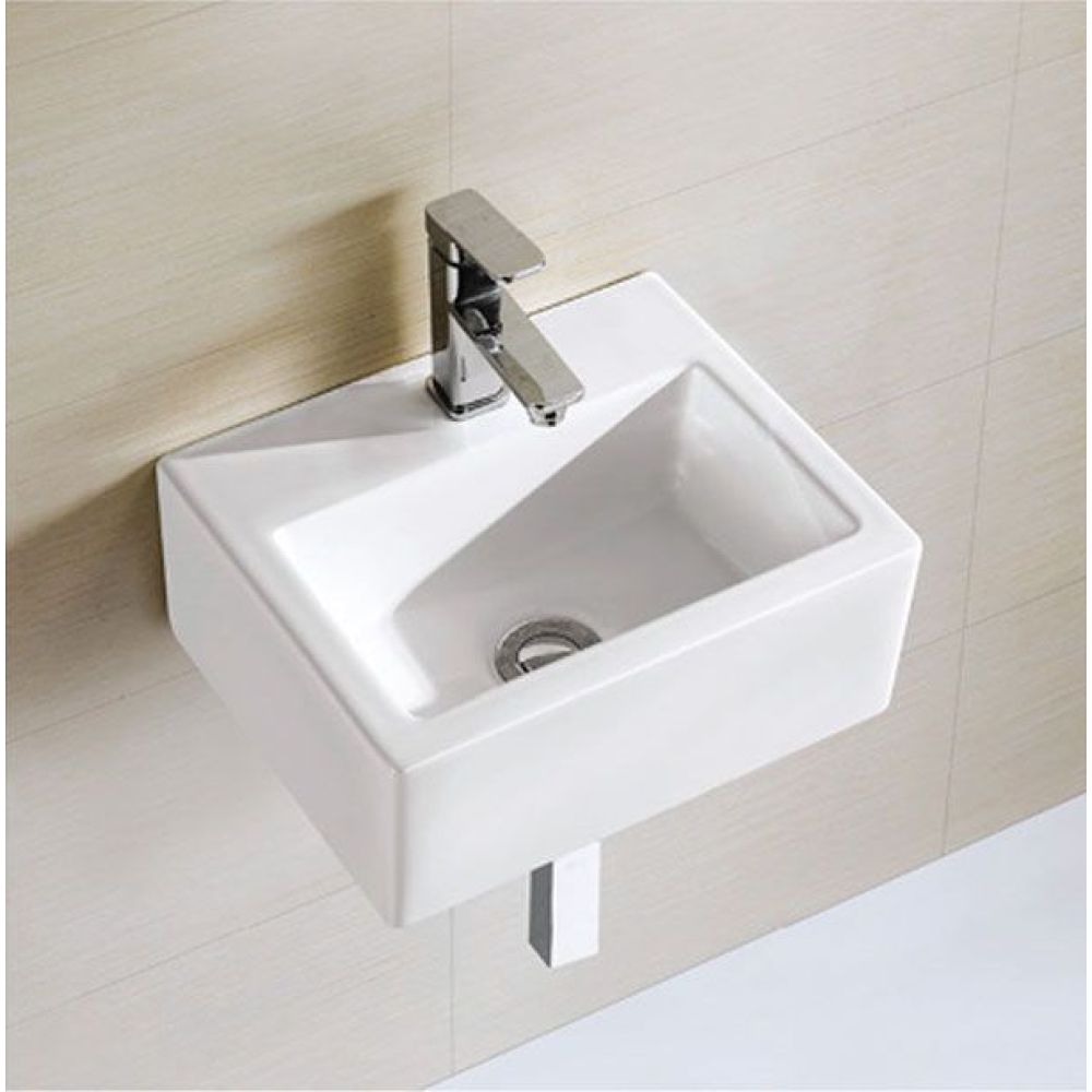 Blade White Square Cloakroom Basin 325x280mm