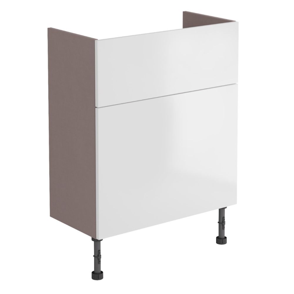 Surrey White Gloss Fitted Furniture WC Unit 600mm