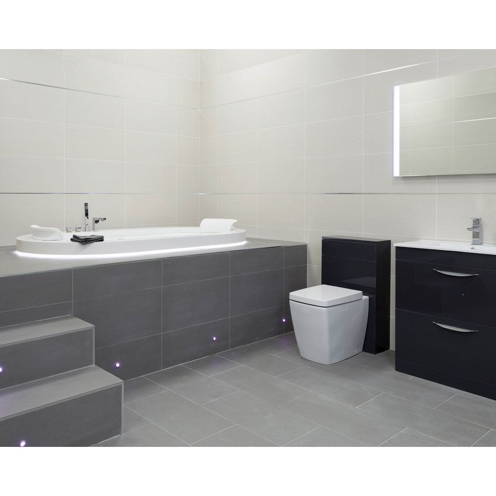 Monarch Dark Grey Gloss Tile 600x600mm