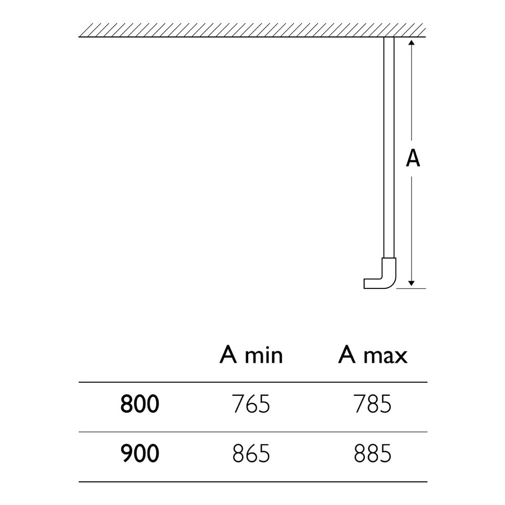 Taylor Black Shower Side Panel Spec Drawing