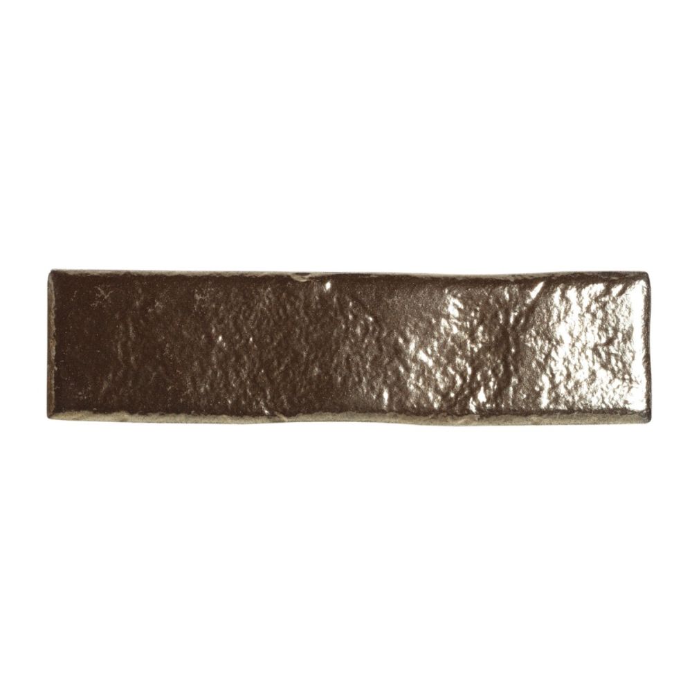 Orient Silver Metallic Porcelain Brick Tile 70x280mm