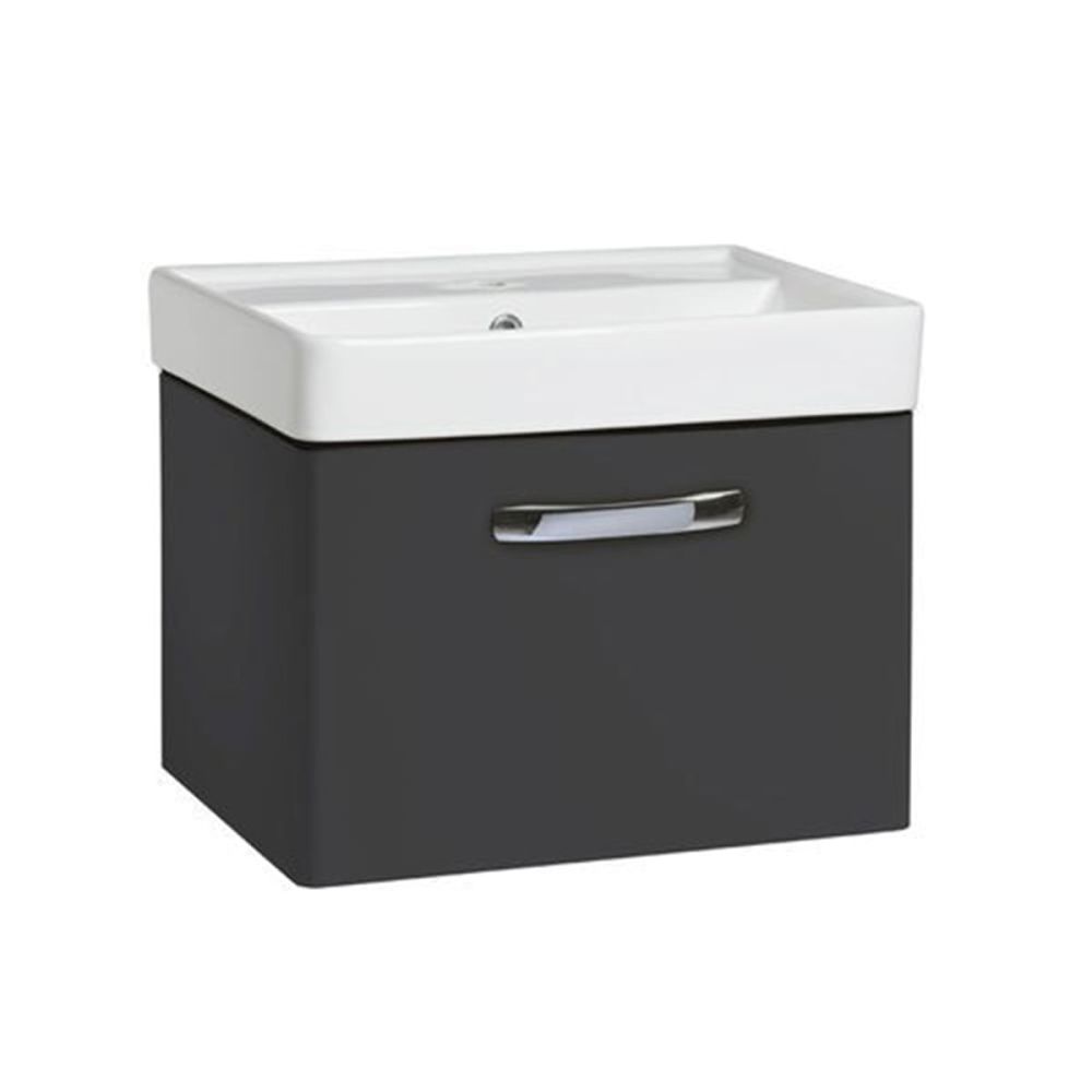 Tavistock Compass Gloss Clay Wall Hung Vanity Unit with Ceramic Basin 600mm