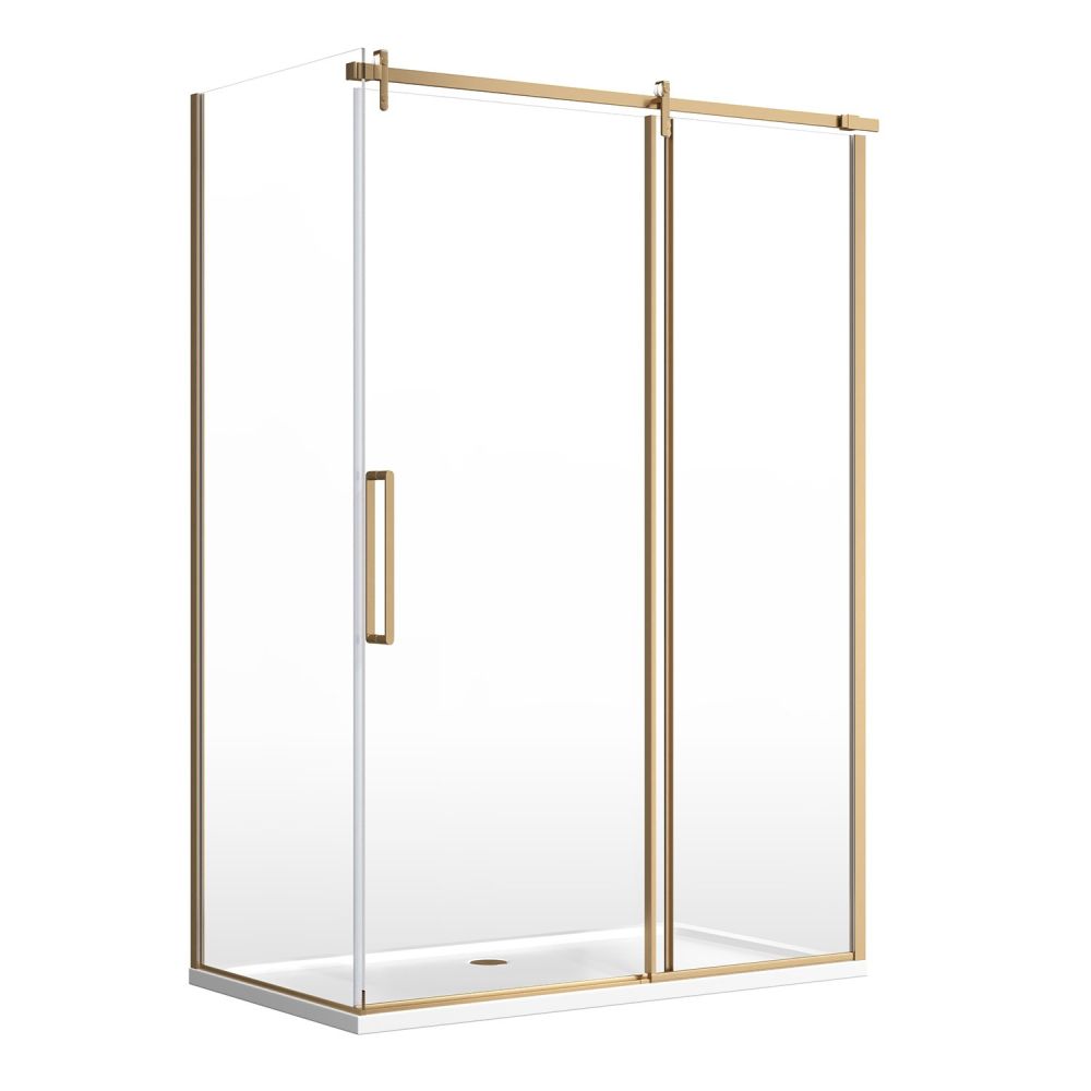 Ryland Brushed Gold Shower Side Panel 900mm