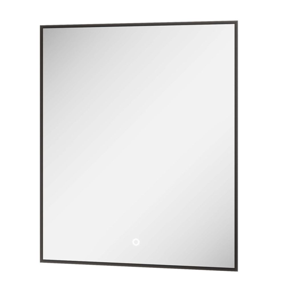 Rione Black Rectangular Backlit LED Heated Mirror 600mm