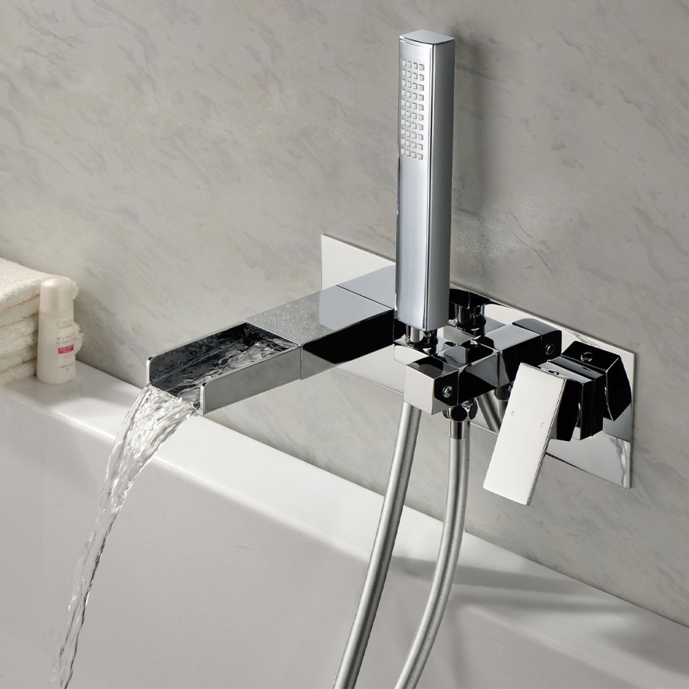 Cairo Chrome Wall Mounted Bath Shower Mixer Tap - lifestyle image