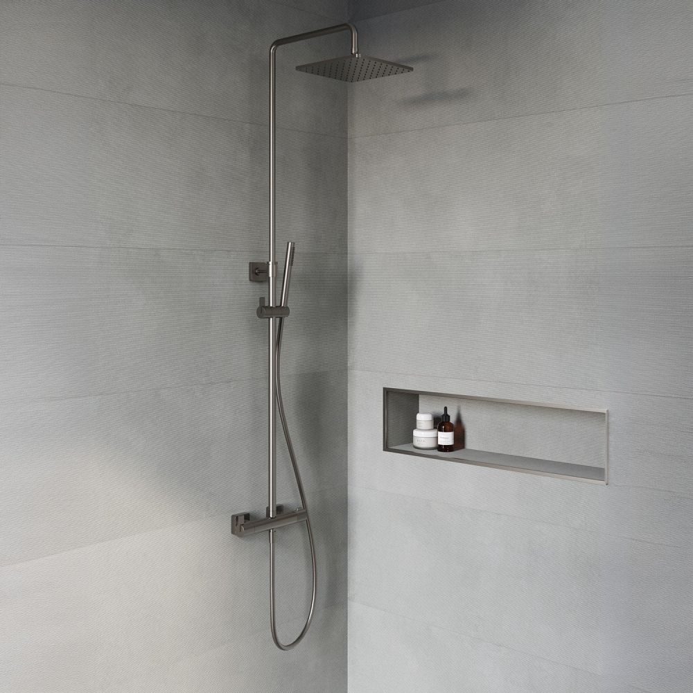 Thane Brushed Nickel Thermostatic Exposed Shower Pack
