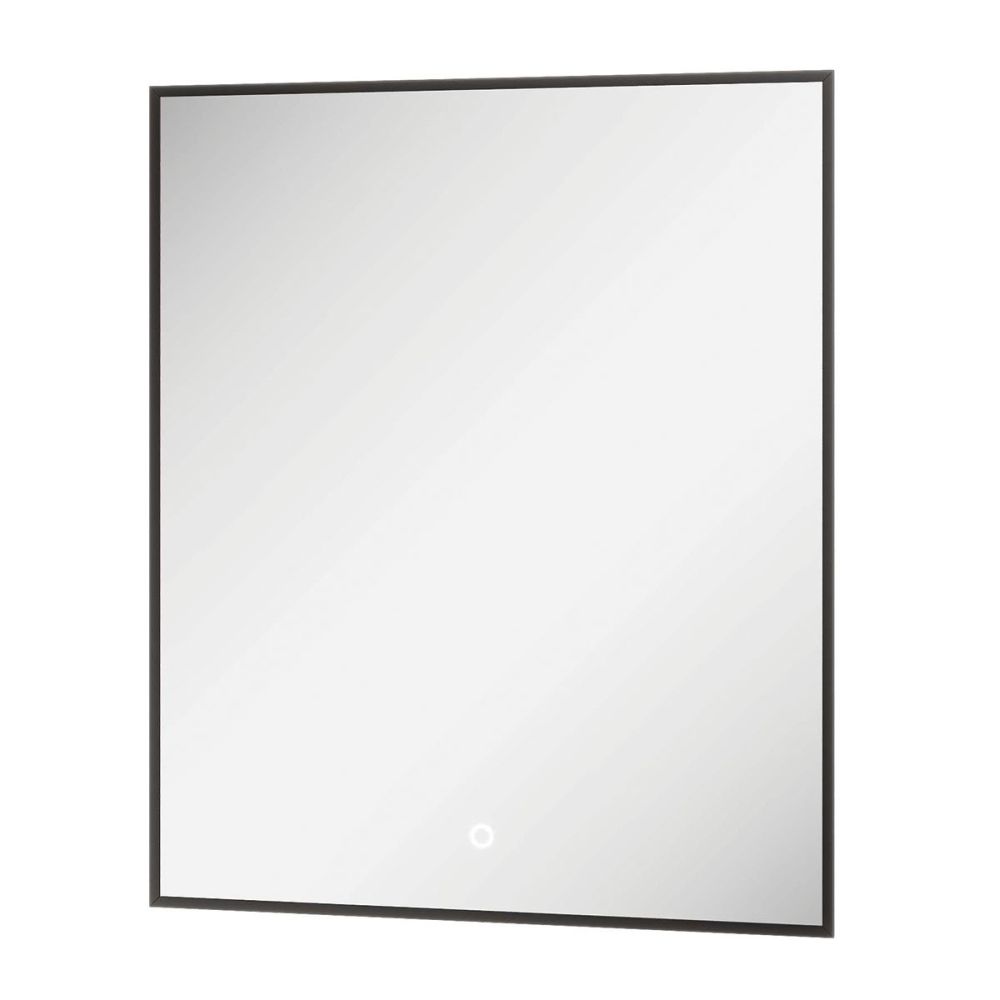 Rione Black Rectangular Backlit LED Heated Mirror 500mm