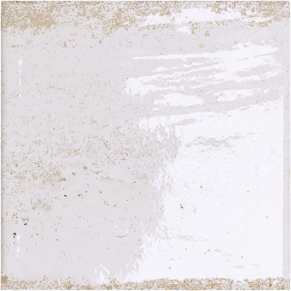 Bergamo White Porcelain Square Brick Tile 150x150mm