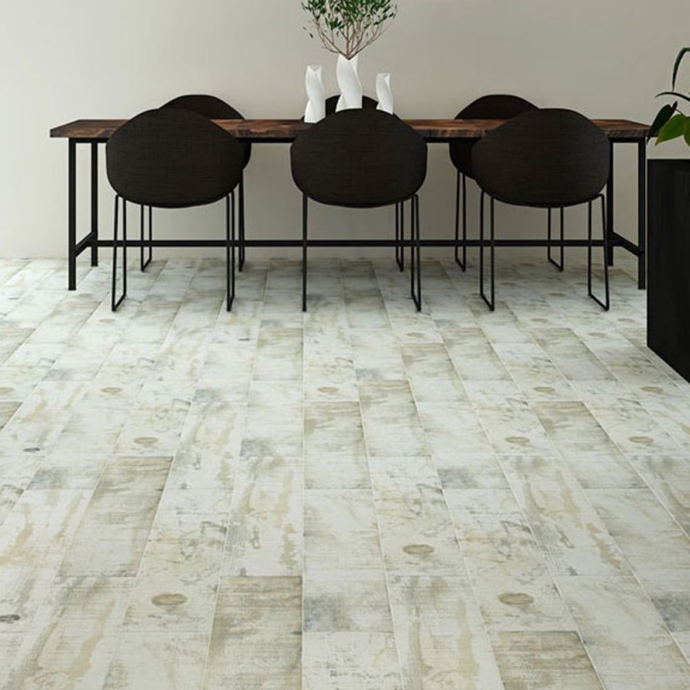 Rex White Wash Wood Effect Tile 150x900mm