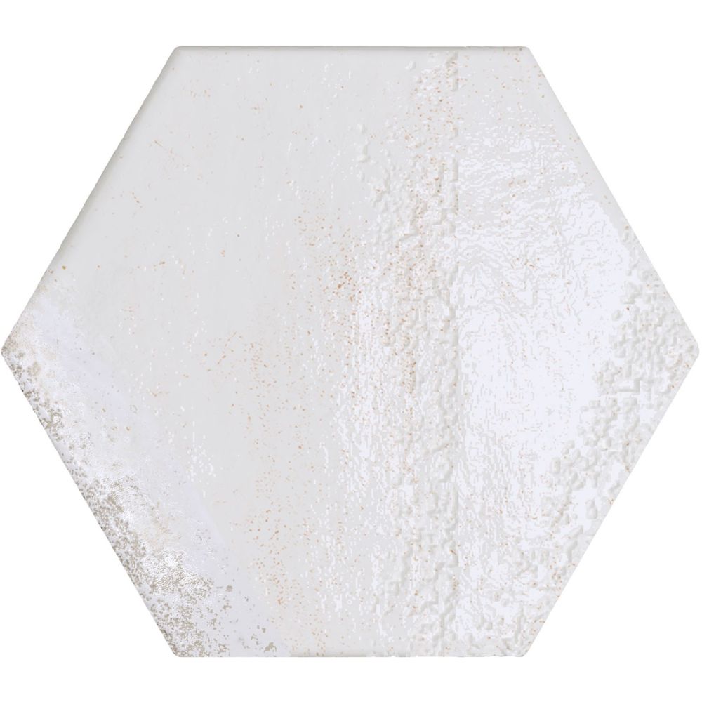 Bergamo White Porcelain Hexagon Tile 150x130mm