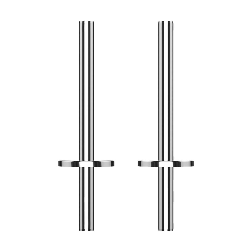 Chrome Pipe Connector and Collar Kit 200mm