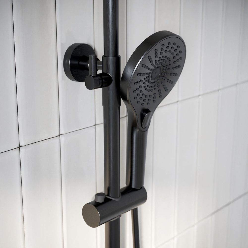Moray Gunmetal Thermostatic Shower Pack