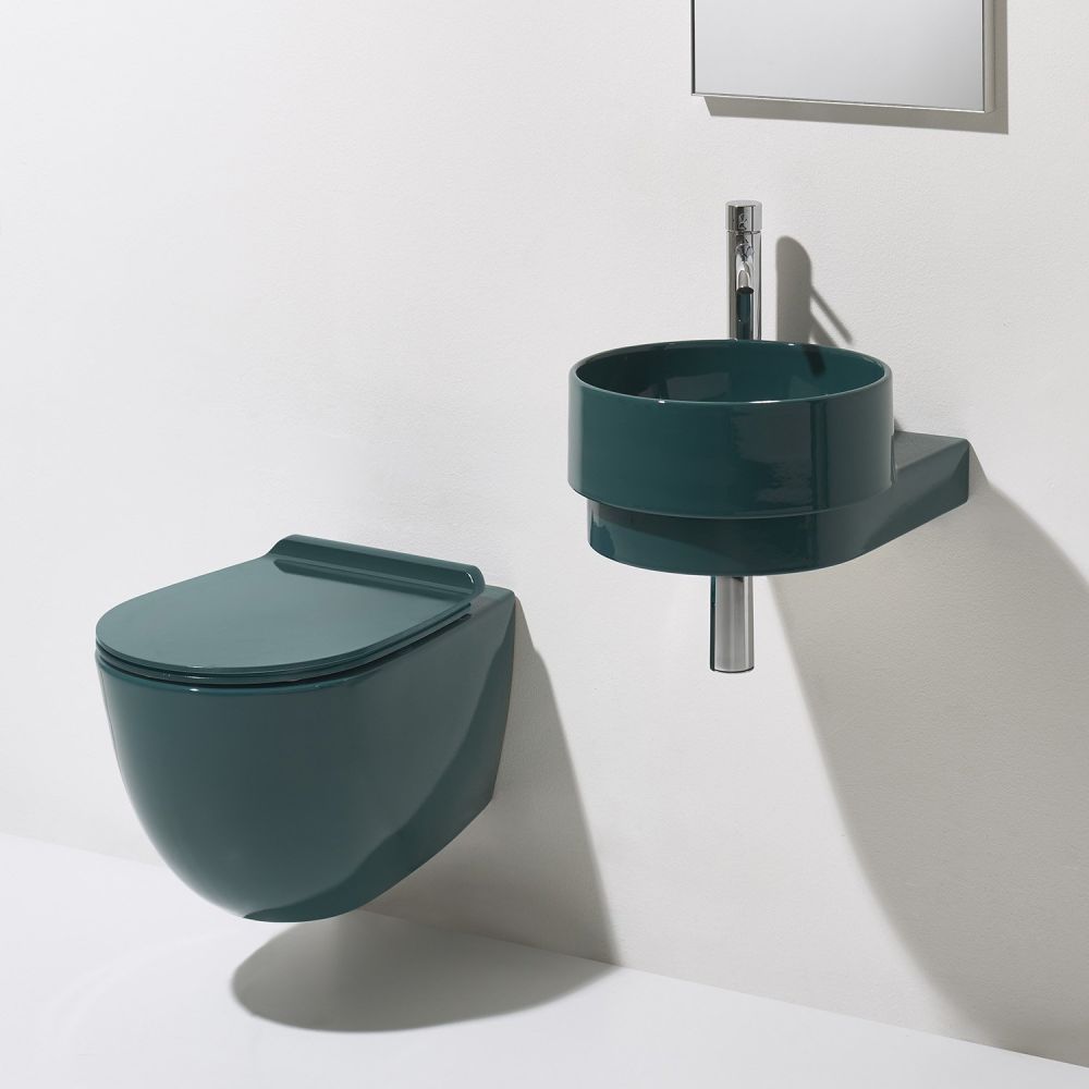 Verity Menta Gloss Wall Hung Round Basin