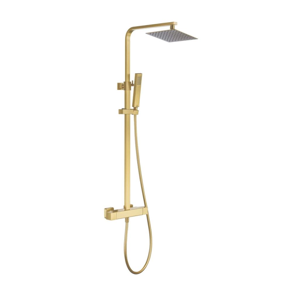 Truro Brushed Gold Thermostatic Shower Pack