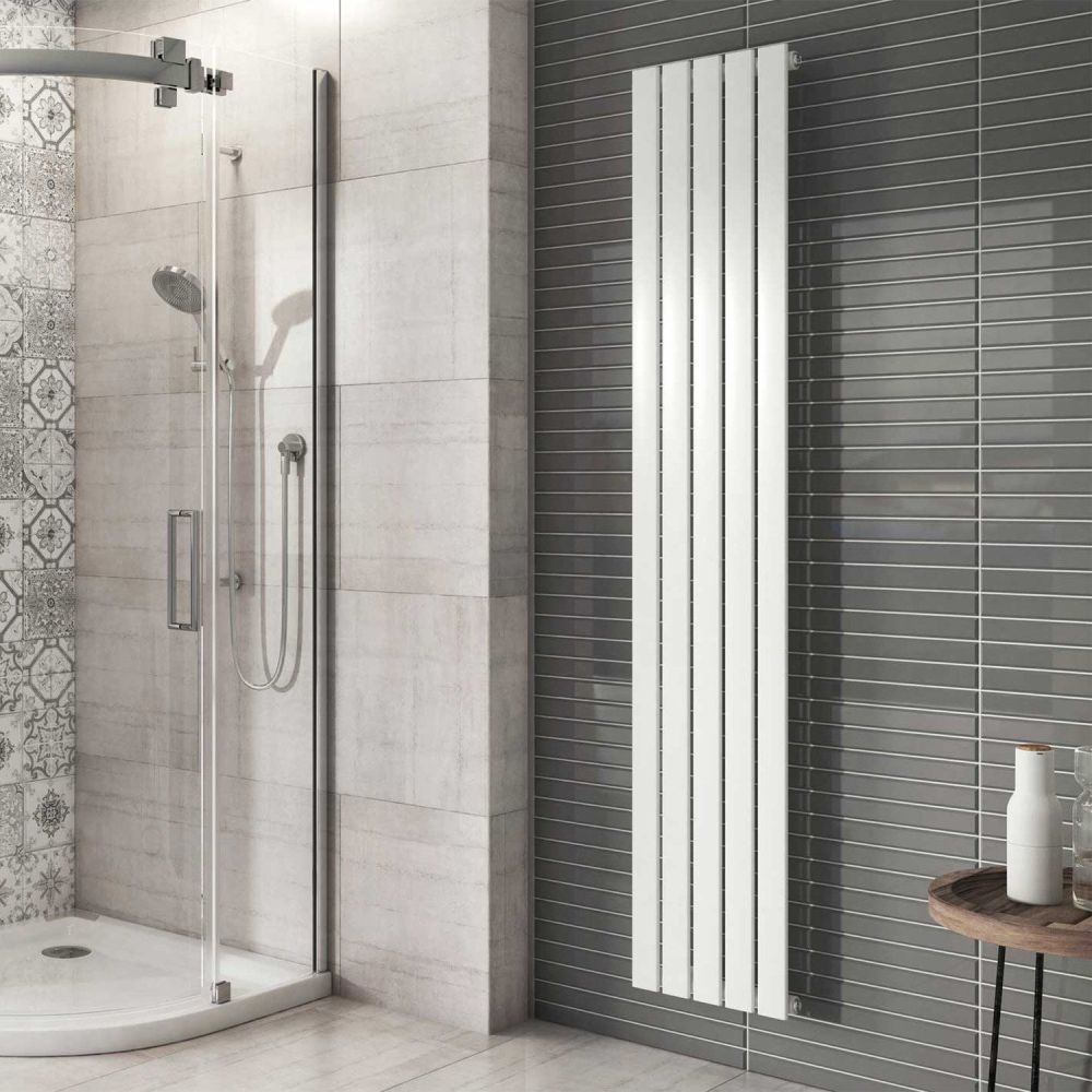 Perth White Single Vertical Flat Panel Radiator 1800x340mm