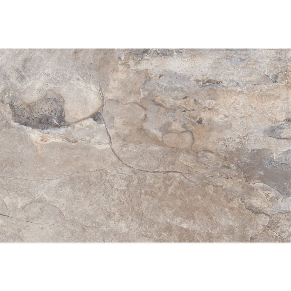 Arans Grey Stone Effect Wall & Floor Tile 400x600mm tile face