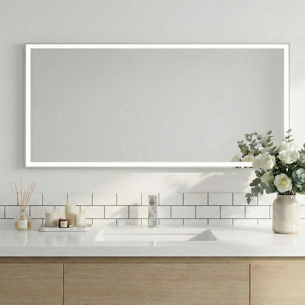 Venn Illuminated LED Heated Bathroom Mirror 900x500mm