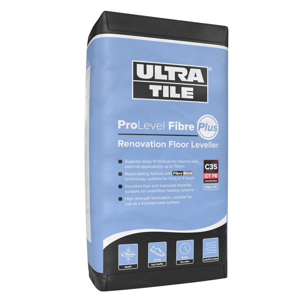 UltraTile ProLevel Fibre Plus tile preparation leveller with extra fibre for strength and efficient jobs.