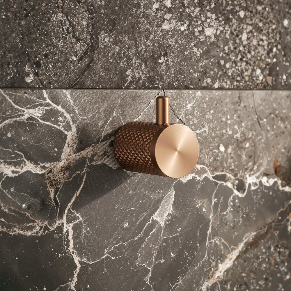 Moray Satin Bronze Knurled Robe Hook
